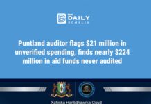 Puntland auditor flags $21 million in unverified spending, finds nearly $224 million in aid funds never audited