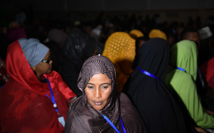 Somali parliamentarians attend their inauguration in Mogadishu in December 2016.
